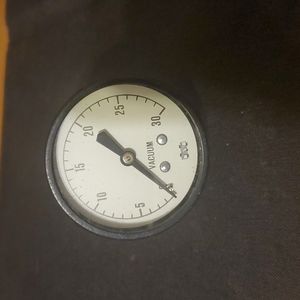 Vintage Metal & Glass Pressure Vacuum Gauge